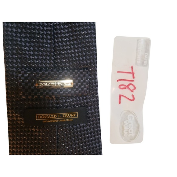 Donald J Trump Signature Collection Mens Tie Designer Luxury Black Silver Power - Picture 12 of 12